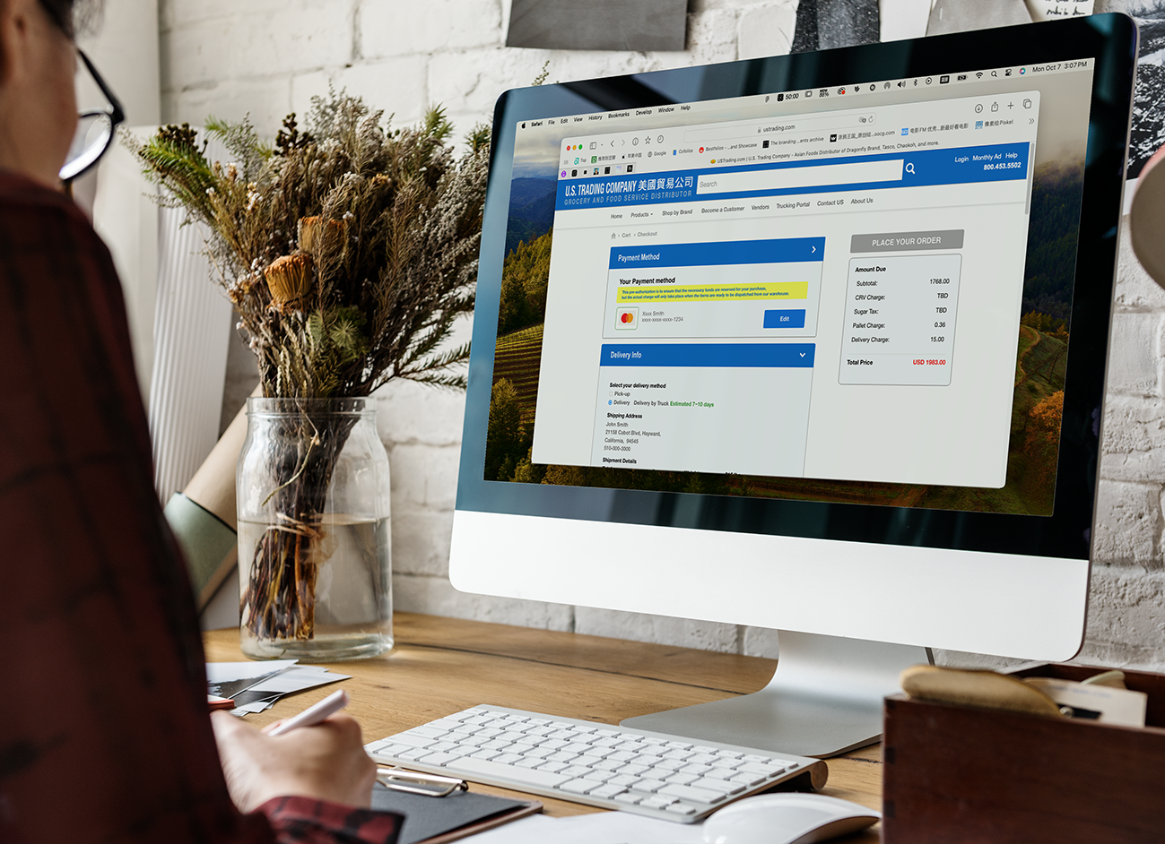 Payment method process — B2B website payment flow